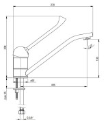 Bateria kuchenna z dźwignią Clinic chrom Corio Deante
