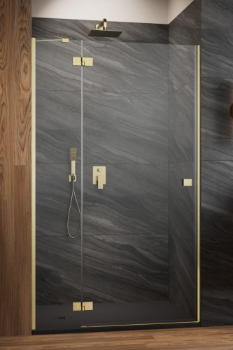 Drzwi prysznicowe Radaway Essenza 8 Brushed Gold DWJ lewe