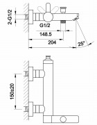 Bateria wannowa natynkowa KOHLMAN Boxine QW110B