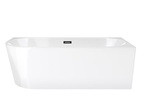 Wanna wolnostojąca narożna corsan intero 150 x 75 montaż prawostronny korek klik-klak grafit / gunmetal