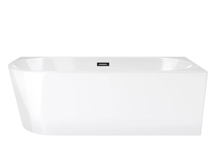 Wanna wolnostojąca narożna corsan intero 150 x 75 montaż prawostronny korek klik-klak grafit / gunmetal