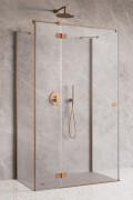 Kabina przyścienna Radaway Essenza Brushed Copper KDJ+S lewa