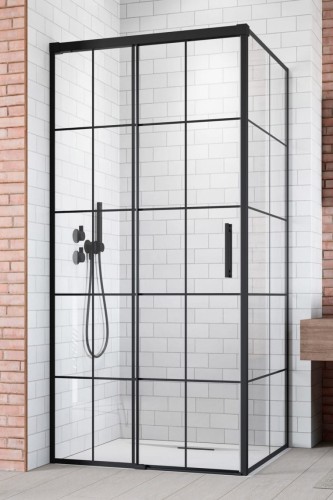 Kabina prysznicowa Idea Black KDJ Factory Radaway lewa