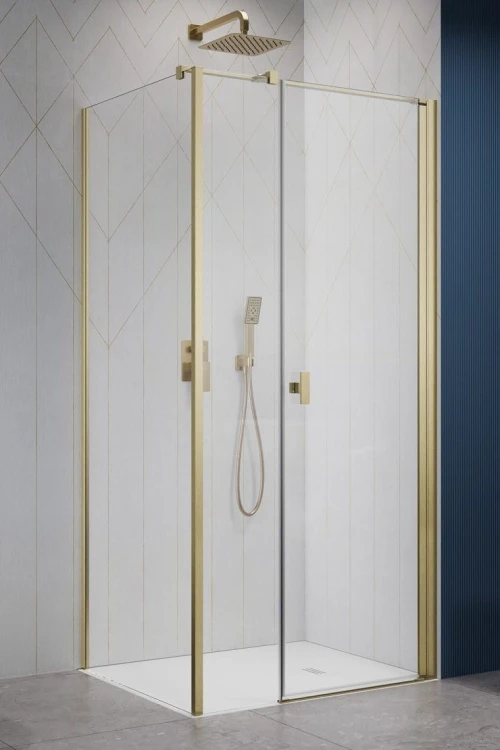 Kabina prysznicowa Radaway Nes Brushed Gold KDS I prawa