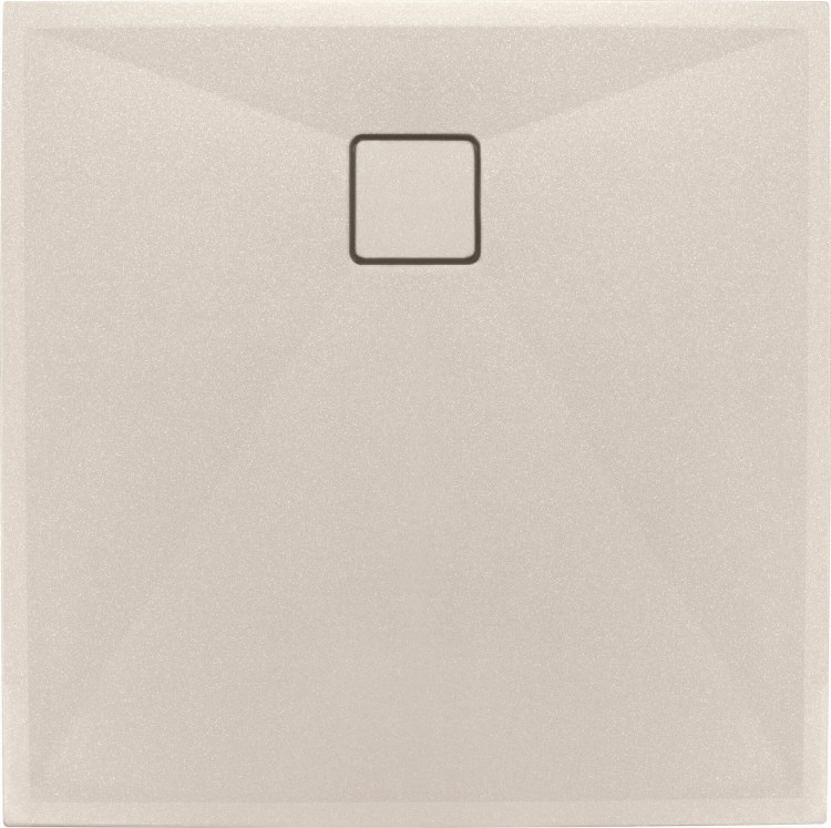 Brodzik granitowy kwadratowy 90x90 beżowy Correo Deante