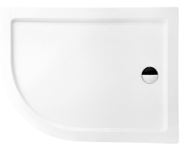 Brodzik asymetryczny kompaktowy prawy Besco SATURN-PMD 100x80x4