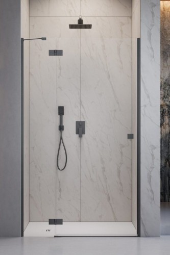 Drzwi prysznicowe Radaway Essenza 8 Brushed GunMetal DWJ lewe