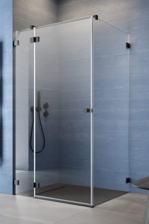 Kabina Radaway Essenza Pro Black KDJ 90x90x200 lewa przejrzysta