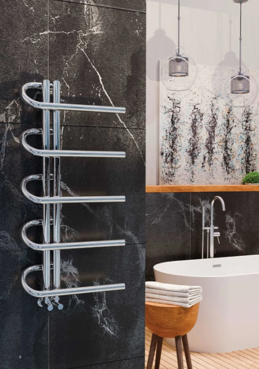 Grzejnik łazienkowy Sunerzha Virgo 99x50 stal polerowana