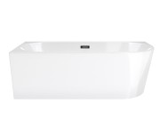 Wanna wolnostojąca narożna corsan intero 150 x 75 montaż lewostronny korek klik-klak grafit / gunmetal