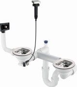 Syfon do zlewozmywaka stalowego 1.5- i 2-komorowego Deante