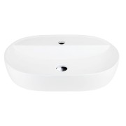 Umywalka nablatowa olvena uc5658ch 600x400x120mm otwór na baterię chromowany korek