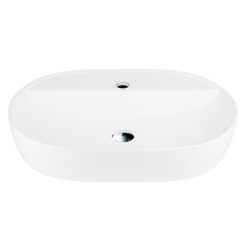 Umywalka nablatowa olvena uc5658ch 600x400x120mm otwór na baterię chromowany korek