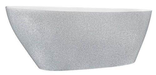 Wanna wolnostojąca Besco GOYA GLAM 160x70 srebrna