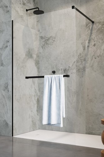 Kabina walk-in Radaway Modo New Black II z wieszakiem 120x200