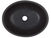 Umywalka kamienna nablatowa Kelud AD naturalnie czarny granit