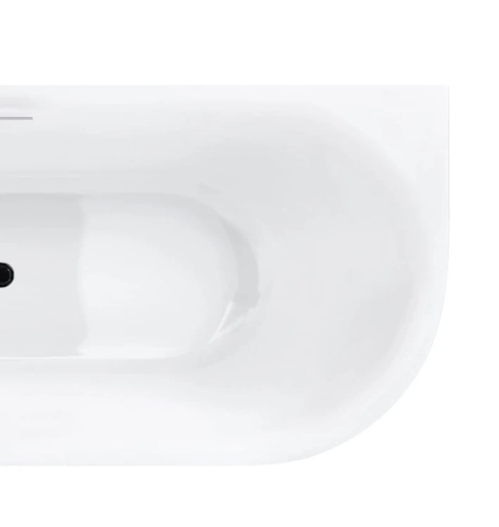 Wanna narożna intero v230llbl 160 cm montaż lewostronny przelew szczelinowy korek klik klak czarny