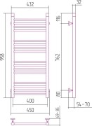 Grzejnik łazienkowy Sunerzha Bohemia 100x40cm stal polerowana