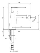 Bateria bidetowa stojąca Arnika Deante złota