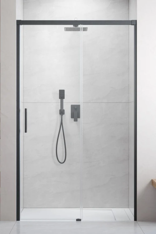 Drzwi prysznicowe Idea Brushed GunMetal DWJ Radaway prawe przejrzyste