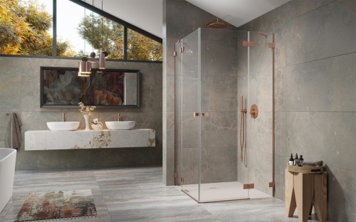 Kabina prysznicowa Essenza Pro Brushed Copper KDD Radaway miedź