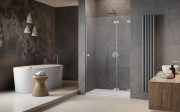 Drzwi prysznicowe Essenza Pro Brushed Nickel DWJ Radaway prawe nikiel