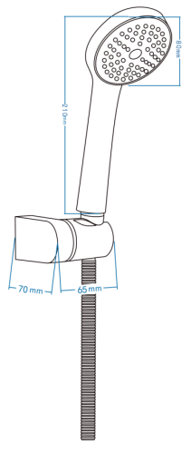 Zestaw prysznicowy punktowy chrom Loco Deante