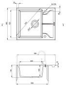 Zlewozmywak granitowy 1-komorowy z ociekaczem grafit metalik Andante Deante