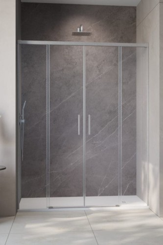 Drzwi prysznicowe Idea Brushed Nickel DWD Radaway szkło przejrzyste