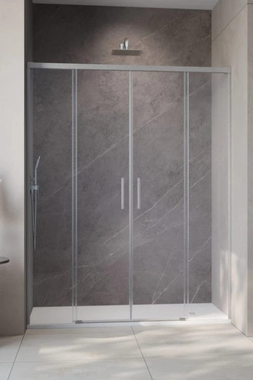 Drzwi prysznicowe Idea Brushed Nickel DWD Radaway szkło przejrzyste