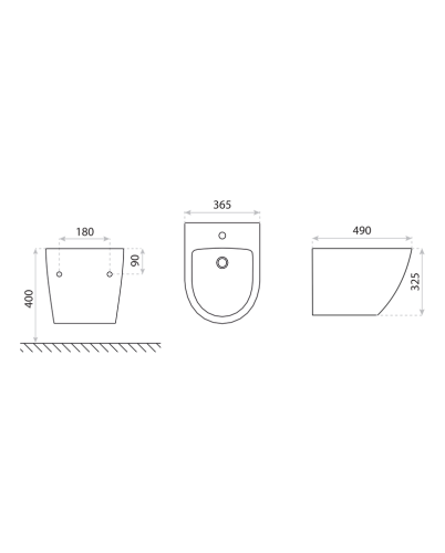 Bidet wiszący Sofi Checked Gold Lavita