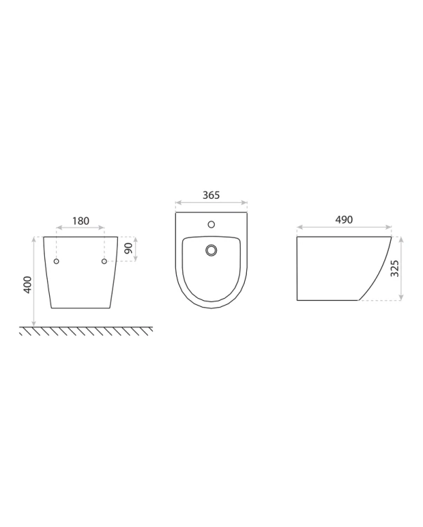Bidet wiszący Sofi Checked Gold Lavita