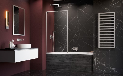 Parawan nawannowy Radaway Modo F SL Brushed Nickel PNJ II lewy