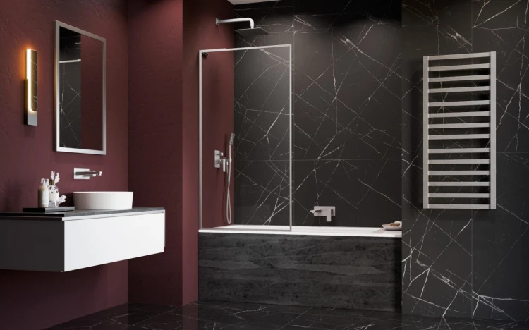 Parawan nawannowy Radaway Modo F SL Brushed Nickel PNJ II lewy