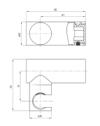 Deante Round Uchwyt punktowy mosiężny