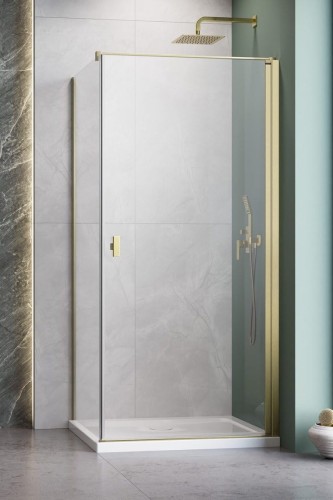 Kabina prysznicowa Radaway Nes Brushed Gold KDJ I prawa
