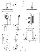 Zestaw prysznicowy podtynkowy Arnika Deante złoto szczotkowane