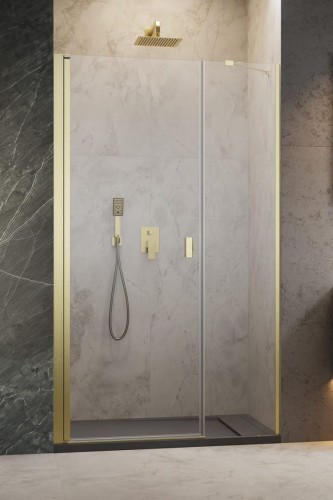Drzwi prysznicowe Radaway Nes Brushed Gold DWS lewe