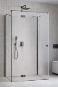 Kabina przyścienna Radaway Essenza Brushed GunMetal KDJ+S lewa