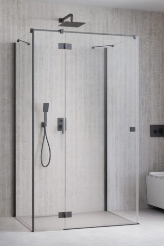 Kabina przyścienna Radaway Essenza Brushed GunMetal KDJ+S lewa