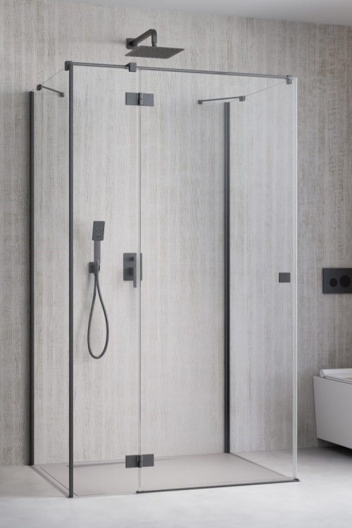 Kabina przyścienna Radaway Essenza Brushed GunMetal KDJ+S lewa