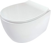 Miska WC z deską Silia Deante bezkołnierzowa biała