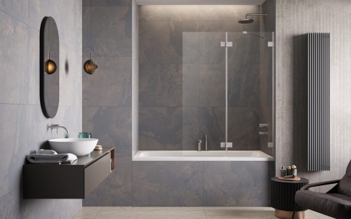 Parawan nawannowy Radaway Essenza Pro Brushed Nickel PND II prawy