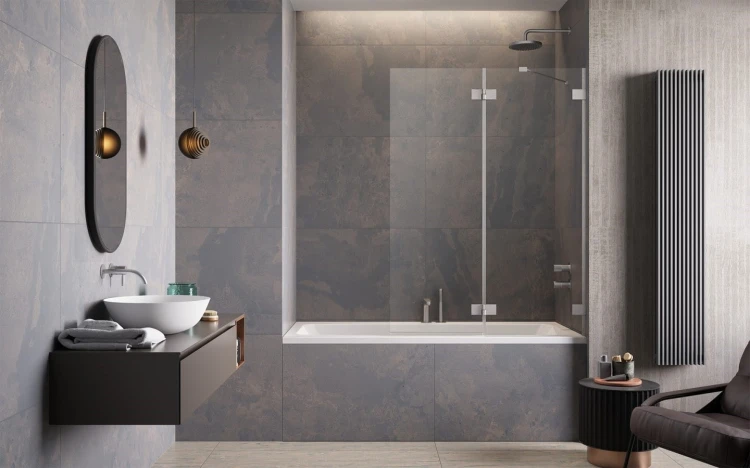 Parawan nawannowy Radaway Essenza Pro Brushed Nickel PND II prawy