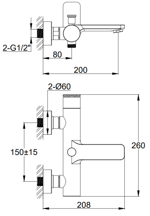 Bateria wannowa natynkowa Wexpo KOHLMAN QW110W