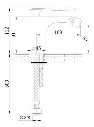 Bateria bidetowa Experience Black KOHLMAN QB130EB