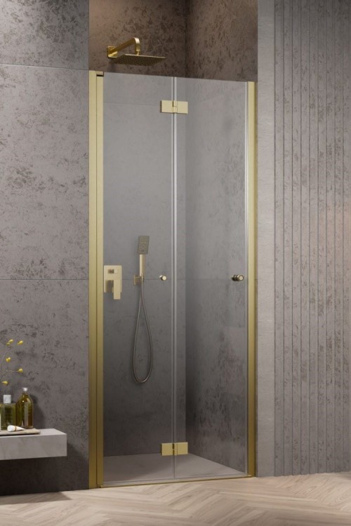 Drzwi prysznicowe Radaway Nes Brushed Gold DWB lewe