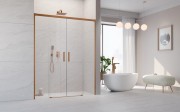 Drzwi prysznicowe Idea Brushed Copper DWD Radaway szkło przejrzyste