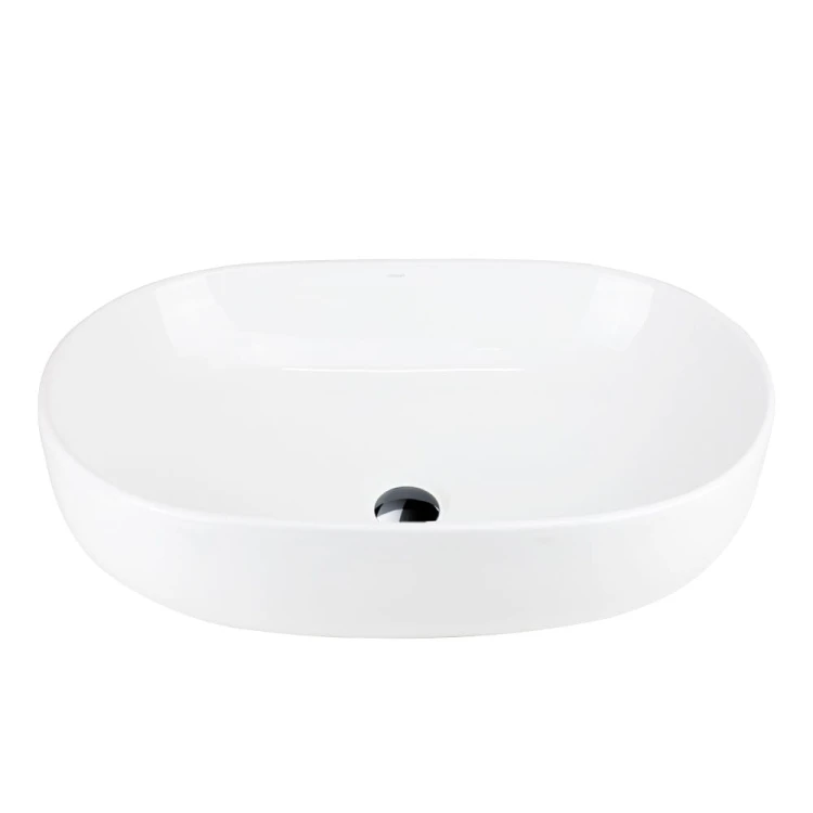 Umywalka nablatowa olvena uc5566bl 600x400x150mm owalna czarny korek