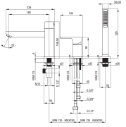 Bateria wannowa 3-otworowa Deante Anemon Bis BBZ_N13M